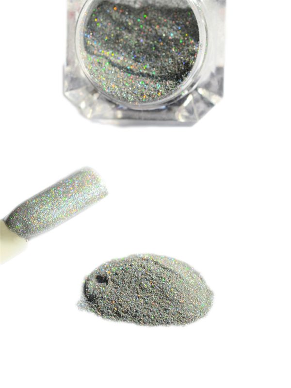 Glitter Shimmer Ασημί Holo Effect