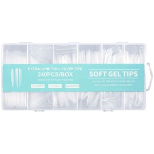 Soft Gel Tips Extra Long Almond 240 Τεμάχια