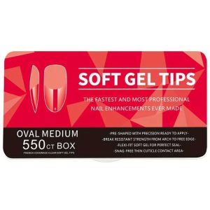 Soft Gel Tips Medium Oval 550 Τεμάχια